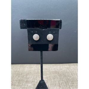 Sterling Silver Melee Diamond Post Earrings Stamped